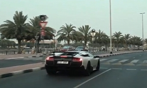 Lamborghini LP670-4 SV Driving in Dubai