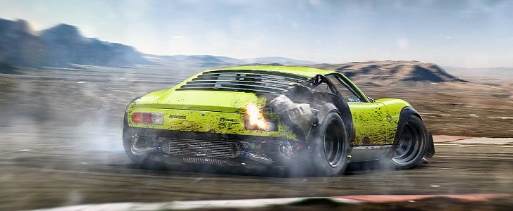 Lamborghini Miura Drifting while on Fire