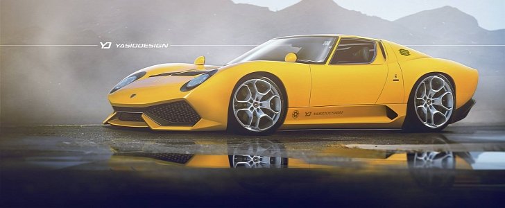 Lamborghini Miura Restomod Has Huracan Bodykit