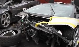 Lamborghini Murcielago 150 MPH Crash Aftermath