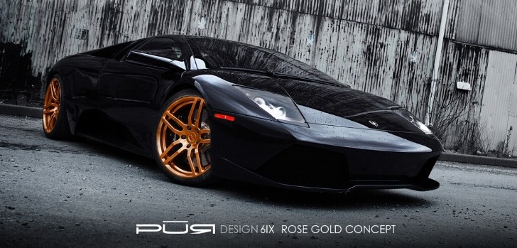 Lamborghini Murcielago on Rose Gold PUR Wheels