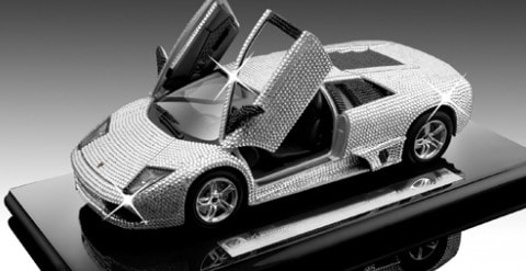Swarowski studded mini Lamborghini