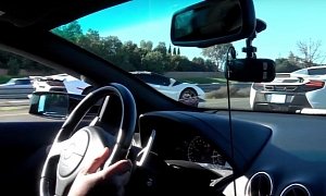 Lamborghini Murcielago Guy Films Aventador, McLaren Racing in California Traffic
