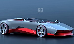 CGI Lamborghini Ravietta Is a Retrofuturistic Diablo in Disguise