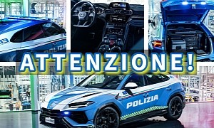 Lamborghini's Multilingual Urus Performante Joins Italy's State Police Next to the Huracan