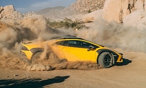 Lamborghini's Off-Road Wonder, the Huracan Sterrato, Flexes V10 in California Drift
