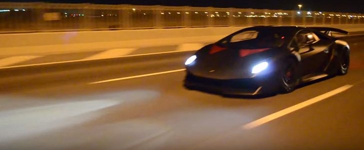 Lamborghini Sesto Elemento Speeding on the Road