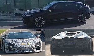 Lamborghini Spied Testing Urus PHEV, Camouflaged Revuelto Prototype Also Spotted
