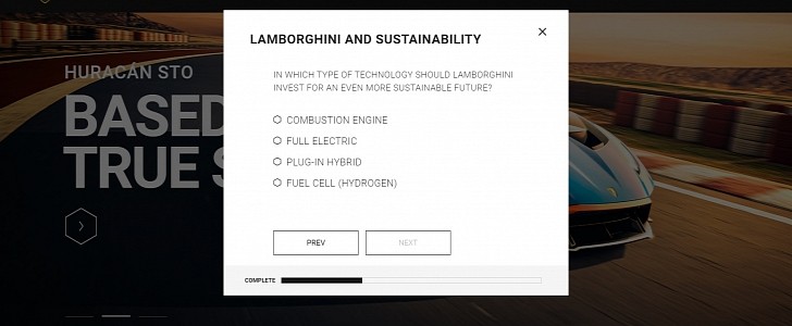 "Lamborghini and Sustainability" online survey