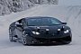 Lamborghini Testing Blacked-Out Huracan in Winter Conditions