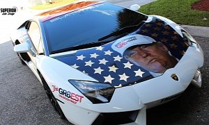 Lamborghini Trumpventador, the Trump-Wrapped Aventador, Coming to goldRush Rally