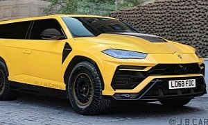 Lamborghini Urus 6x6 Looks Like an SUV Limo, Has Offroad Tires
