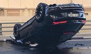 Lamborghini Urus Crashes in Dubai, Lands On Its Roof