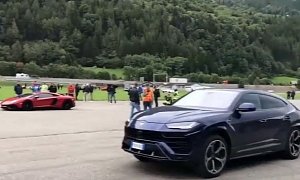 Lamborghini Urus Drag Races Aventador SV, Obliteration Follows