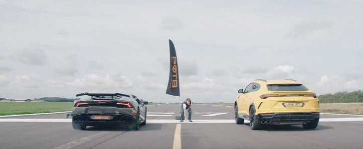 Lamborghini Urus Drag Races Huracan