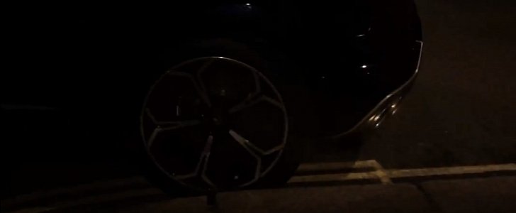 Lamborghini Urus Gets Curbed Wheel in London