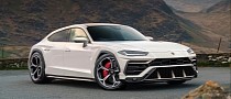 Lamborghini Urus Sedan Comes With Audi e-tron GT Cues, CGI Reminds Us of Estoque