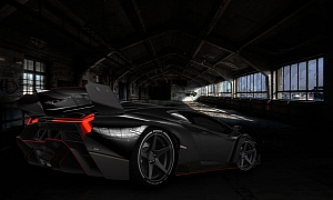 Lamborghini Veneno Gets Black Paint and ADV.1 Wheels [Virtual Tuning]