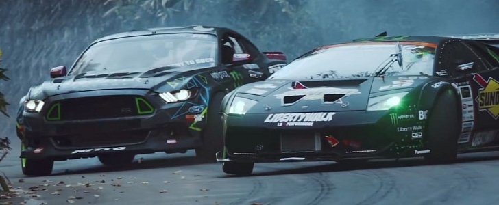 Lamborghini Murcielago vs Mustang RTR Drift Battle: Daigo Saito Fights Vaughn Gittin Jr.