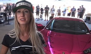 Lamborghini Wife Sets Female 1/2-Mile Record in Her Pink 1,500 HP Huracan