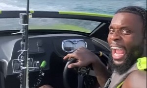 Lance Stephenson's Having the Most Fun on a Jetcar Speedboat, Calls It a "Lam Water Boat"