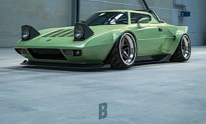 Lancia Stratos "New and Old" Concept Shows Vicious Widebody