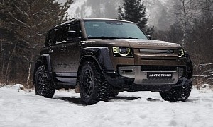 Land Rover Defender Arctic Trucks AT35 Means Business, Watch It Tackle Some Snow