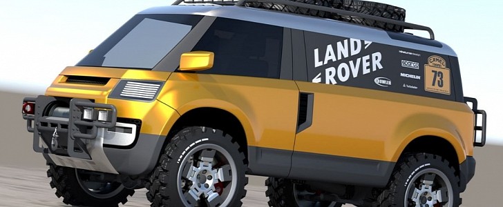 Land Rover Defender "Forward Control" van rendering 