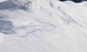 Land Rover Draws a 820 Foot Wide Defender Outline in the French Alps