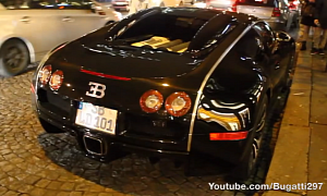 Football Player Lassana Diarra Drives His Bugatti Veyron Sang Noir in Paris