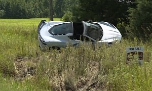 Last Joyride Before Sale Turns Flipped C8 Chevy Corvette Into Possible Write-Off