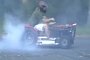 Lawn Mower Gets Rotary Power, Becomes Tire Shredder: Burnouts and Donuts