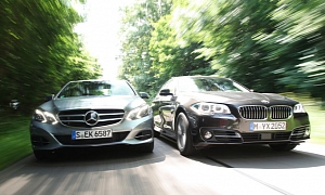 LCI BMW F10 520d vs Mercedes-Benz E220 CDI Comparison Test