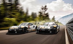 Le Mans Porsche 911 RSR Cars Get Draped in Gold to Honor 2018 Victory