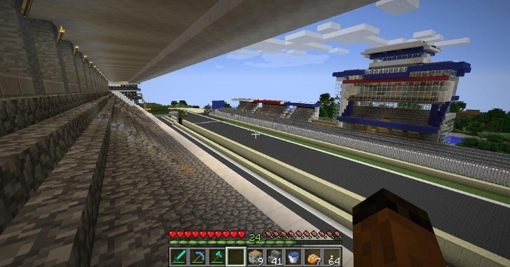 Le Mans Track Replica Built in Minecraft
