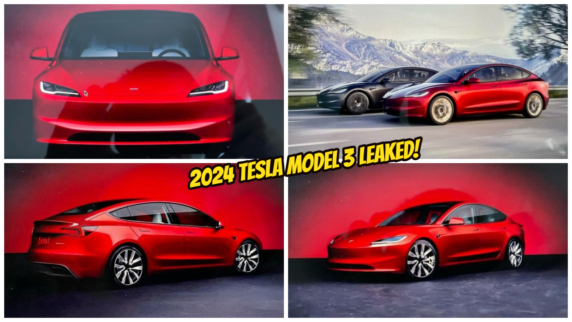 Leaked Photos Show the 2024 Tesla Model 3 Hours Before the Alleged