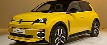 Leaked: Renault 5 Shines Brightly in Yellow, and Tesla Model 3 'Plaid' Takes a Stroll