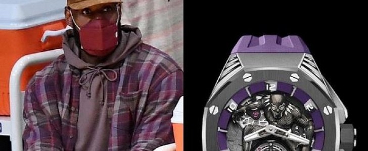LeBron James wears the just-launched Audemars Piguet Black Panther Flying Tourbillon limited-series watch