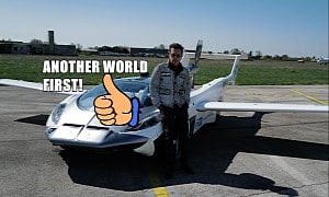 Legendary Musician Is the First Passenger Onboard the AirCar Flying Car