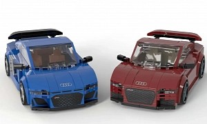 LEGO Ideas Audi Showroom Pays Homage to Two Departing Icons, the TT and the R8