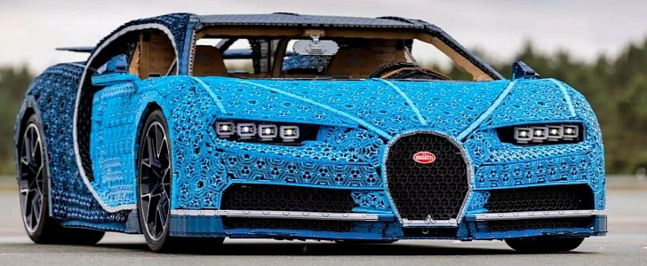 LEGO Bugatti Chiron is a life-size, fully functional LEGO replica of the Chiron