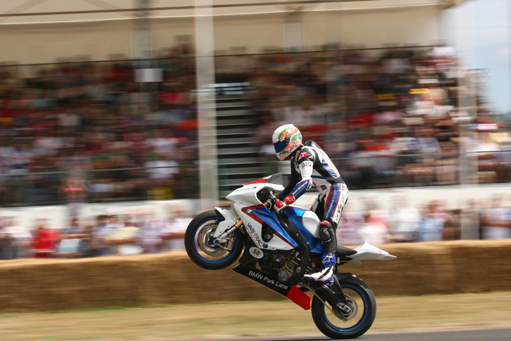 Troy Corser in action at the 2010 Goodwood Festival of Speed