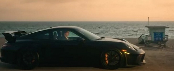 John Mayer drives his Porshe 911 GT3 to promote his latest album, Sob Rock