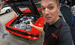 Let's Watch Hoovies Garage Drool Over A Custom Twin Turbo Ferrari Testarossa