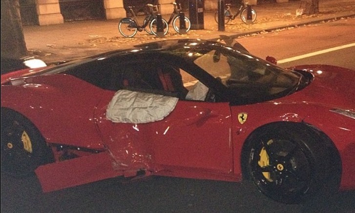 Lethal Bizzle: Ferrari 458 Crash in London