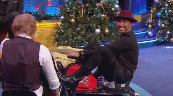 Lewis Hamilton and Ed Sheeran Race Each Other on Crazy Carts