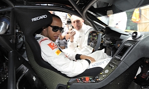Lewis Hamilton and Jenson Button Drive Road and Race MP4-12Cs at Goodwood