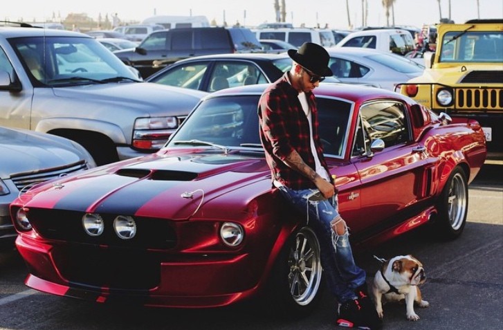 Lewis Hamilton Drives a Shelby GT500 When He Walks His Dog at the Beach