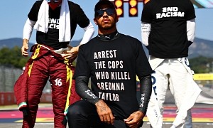 Lewis Hamilton Is Under Investigation for Wearing a T-Shirt at F1 Race