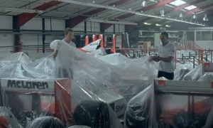 Lewis Hamilton, Jenson Button in McLaren's Historic Garage